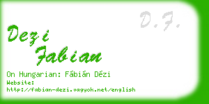 dezi fabian business card