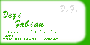 dezi fabian business card